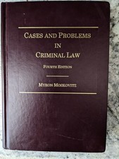 Cases and Problems in Criminal Law, Moskovitz, VERY GOOD, HARDCOVER Criminal Law price