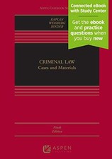 Criminal Law: Cases and - Hardcover, by John Kaplan; Robert - Very Good z Criminal Law price