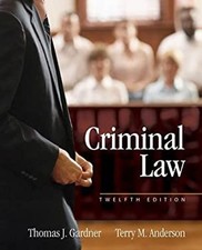 Criminal Law Hardcover Thomas, Anderson, Terry Gardner Criminal Law price