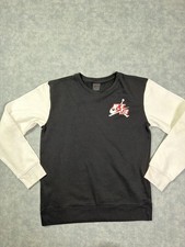 Jordan Sweatshirt Boys XL Black White Crewneck Fleece Pullover Nike Air Logo Boys' Sweatshirt price