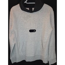 Jordan Kids Hoodie Sweatshirt Pullover Gray Black Jumpman Logo Youth Boys' Sweatshirt price