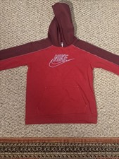 Nike Boys size XL Sportswear Fleece Pullover Hoodie Sweatshirt Red/Purple Logo Boys' Sweatshirt price