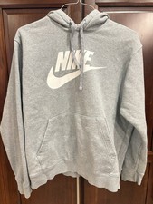 Nike Gray logo Hoodie Sweatshirt Size Large L Boys Boys' Sweatshirt price