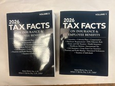 2026 TAX FACTS ON INSURANCEAND EMPLOYEE BENEFITS 2 VOLUMES Tax Law price