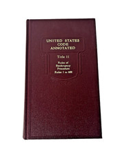 United States Code Annotated Title 11 Rules Of Bankruptcy Procedures Book Enforcement and Bankruptcy Law price