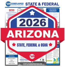 2026 Arizona AZ State/Fed Labor Law All In 1 Compliance Poster Paper/Laminated Labor Law price