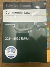 Commercial Law: Selected Statutes Steven D. Walt 2024-2025 Edition Commercial Law price
