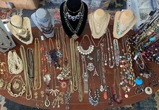1/2 Pound Vintage To Modern FASHION JEWELRY Lot All Wearable!! READ DESCRIPTION Costume Necklace price