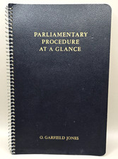 Parliamentary Procedure at a Glance (1949) O. Garfield Jones Spiral Law Press - Publishing Law price