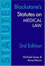 Statutes on Medical Law (Blackstone's Statutes) Medical Law price