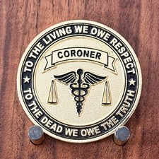 Knox County IL Coroner Caduceus Scales Medical Law Challenge Coin  1#41 Medical Law price