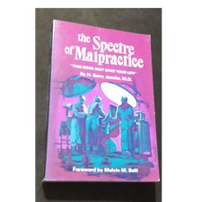 The Spectre of Malpractice Paperback by H. Barry Jacobs M.D. Medical Law Medical Law price