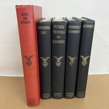 5 Lot - VTG American Institute of Banking Hardcover Book Economics Law Fundament Negotiable Instruments Law price