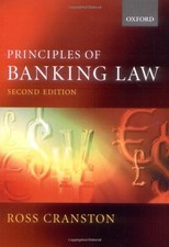 Principles of Banking Law By Ross Cranston QC MP Banking Law price