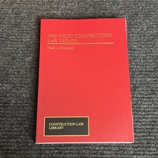 Construction Law Wiley Update by Neal J. Sweeney Paperback Law Book 1999 Zoning - Construction - Tender Law price