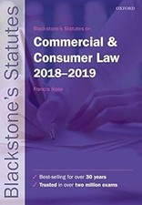 Blackstones Statutes on Commercial & Consumer Law 2018-2019 (Blackstones Statute Consumer Law price
