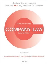 Company Law Concentrate: Law Revision and Study Guide By Lee Roa Company Law price