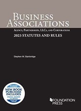 Business Associations: Agency, - Paperback, by Bainbridge Stephen - Very Good Foundations - Associations Law price
