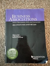 Business Associations 2021 Statutes And Rules Foundations - Associations Law price