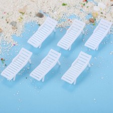 20Pcs Plastic Deck Chair Model White for Beach Pool Garden Landscape 1:75 Scale Garden Chair price
