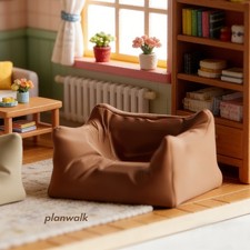 2PC 1:24 Scale Sofa Armchair Plastic Dollhouse Furniture Living Room Garden Garden Armchair price