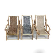 Beach Lounge Chair Dollhouse Miniatures Furniture 1/12 Scale Decorate Greenhouse Garden Armchair price