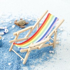 2PC 1/12 Scale Dollhouse Miniature Furniture Beach Chair Leisure Armchair Garden Garden Armchair price