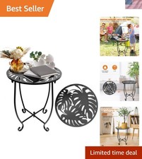 Elegant 14-Inch Round Side Table - Waterproof and Space-Saving for Modern Homes Garden Side Table price