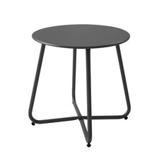 Patio Small Side Table Waterproof Round Metal Steel Weather Resistant Portabl... Garden Side Table price