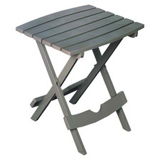 Adams Quik-Fold Gray Rectangular Resin Folding Side Table Garden Side Table price
