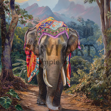 Digital Image Picture Wall art Beautiful Elephant for living and bed room A-29 Canvas Painting price