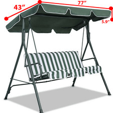 Outdoor Garden Swing Canopy Replacement Top Cover 77" x 43" Garden Swing price