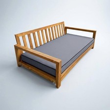 |COVER ONLY| Outdoor Contrast Trim 6" Twin Daybed Fitted Sheet Slipcover AD001 Garden Daybed price