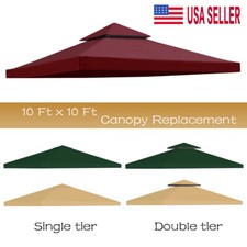 10'x10' Waterproof Gazebo 1 2Tier Top Replacement Canopy UV Sunshade Patio Cover Gazebo price