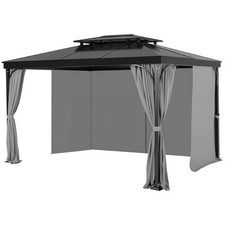 VEVOR Gazebo Privacy Curtain 12' x 10' x 6.7' Waterproof Gazebo Curtains Gray Gazebo price