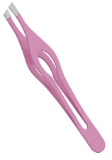 Pink Slant Tip Eyebrow Tweezers Stainless Steel Precision Hair Removal Tool Tweezers price