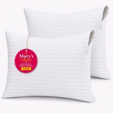 100% Egyptian Cotton Pillow Protectors with Zipper 2Pack Standard Queen King Pillow price
