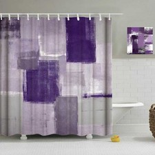 Purple Gray Shower Curtain for Bathroom, 72*72inch Shower / Bathroom Curtain price