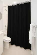 Black Magnetized Shower Curtain Liner Waterproof With Metal Rustproof Grommets Shower / Bathroom Curtain price