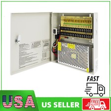 18 CH CCTV Power Supply Box DC 12V 10A fit CCTV DVR Security System and Cameras Security Camera Accessories price