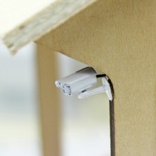 2PC DollsHouse Miniature Metal 1/24 Scale Security Camera Furniture Accessories Security Camera Accessories price