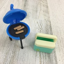 Bluey Blue Charcoal Grill AND Cooler Lot Barbecue BBQ Figure Toy Camping Playset Grill and Barbecue price