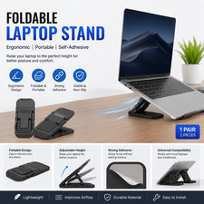 Foldable Laptop Stand Portable Adjustable Notebook Riser Ergonomic Self Adhesive Laptop Stand price