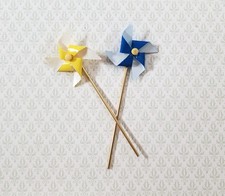 Dollhouse Toy Pinwheels Set of 2 Garden Windmills 1:12 Scale Miniatures Outdoor & Garden Toys price