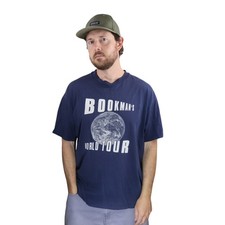 Bookmans World Tour Vintage 90s T Shirt Mens XL Navy Tucson Arizona Tee Graphic & Music Software price