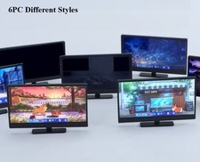 6PC 1:12 Scale Dollhouse Miniatures  Accessories Computer Monitor TV Store Monitor Accessories price