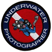 UNDERWATER PHOTOGRAPHER PATCH SCUBA DIVING PHOTOGRAPHY embroidered iron-on gear Diving Gear price
