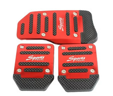 1PC Car Pedal Cover Set Non Slip Foot Pedals Aluminum Brake Gas Cover Manual Red Pedal Set price