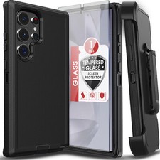 For Samsung Galaxy S25 Ultra S24 S23 S22 S20 FE Case Phone Cover + Screen Glass Phone Case price