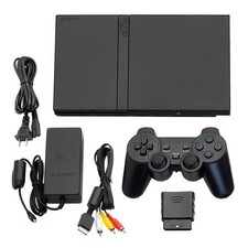 Guaranteed PlayStation 2 PS2 Console Slim Black + Wireless Controllers + USA PlayStation Game Console price